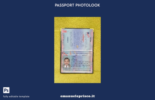 modello photolook presente del passaporto della Repubblica Dominicana in stile v